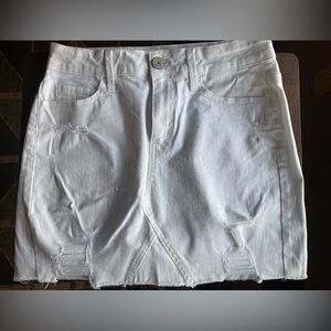 White Denim Jean Skirt